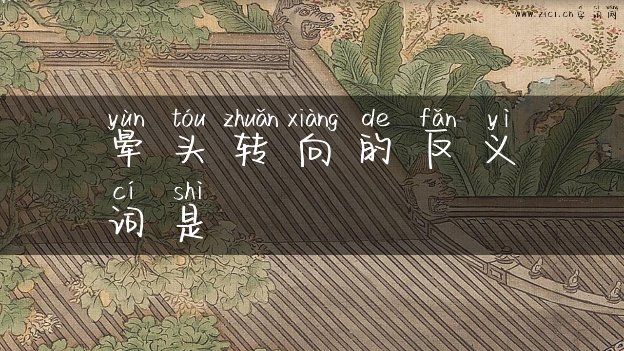 晕头转向的反义词是