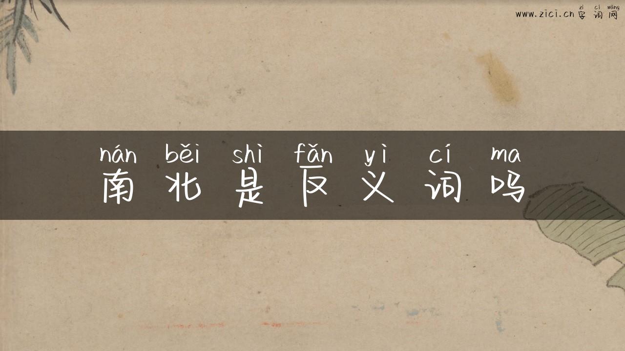 南北是反义词吗
