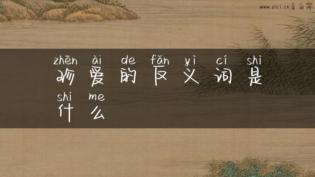 珍爱的反义词是什么