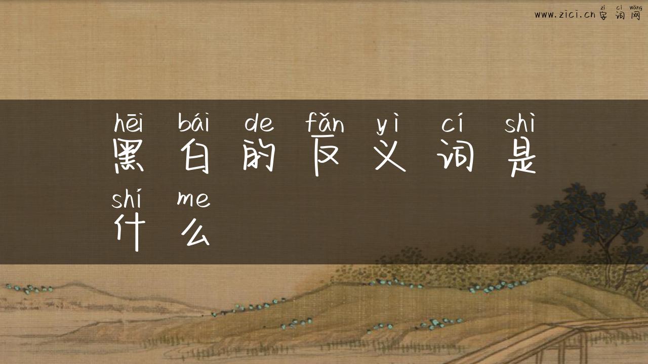 黑白的反义词是什么