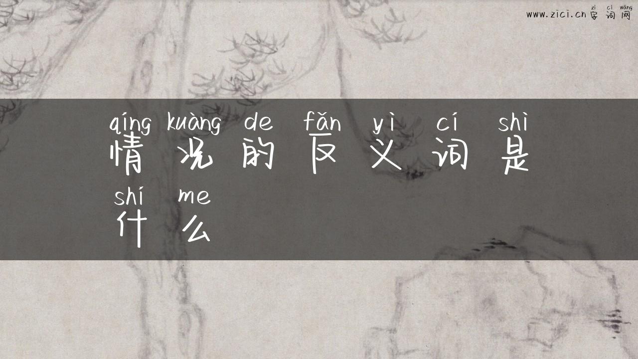 情况的反义词是什么