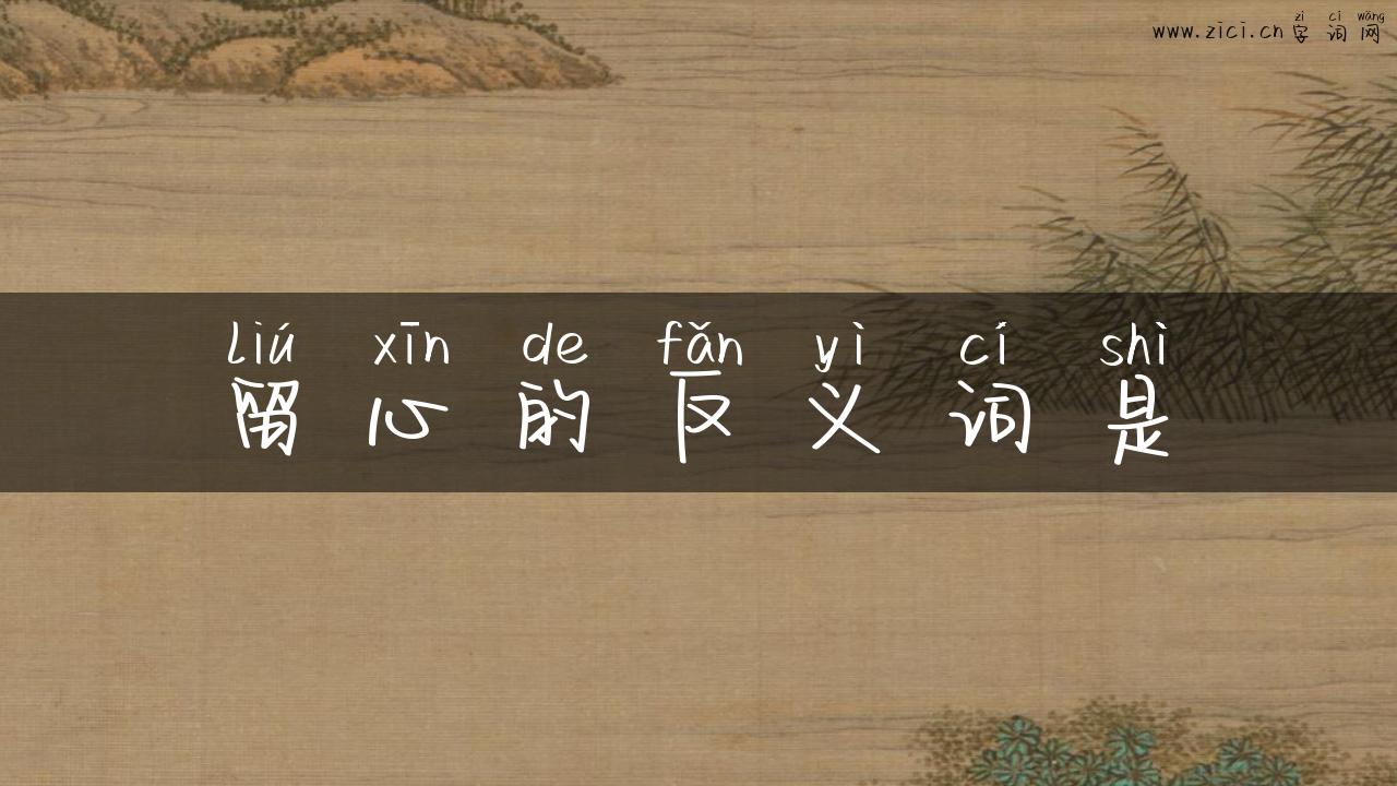 留心的反义词是