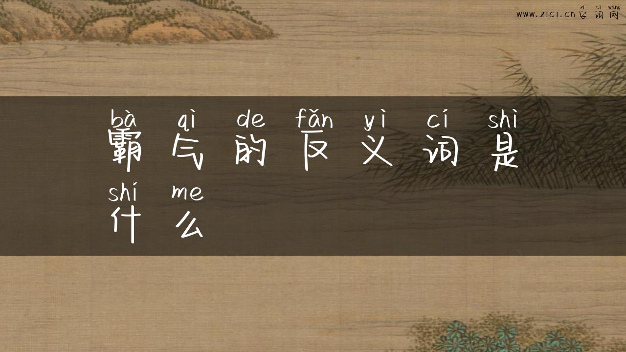 霸气的反义词是什么