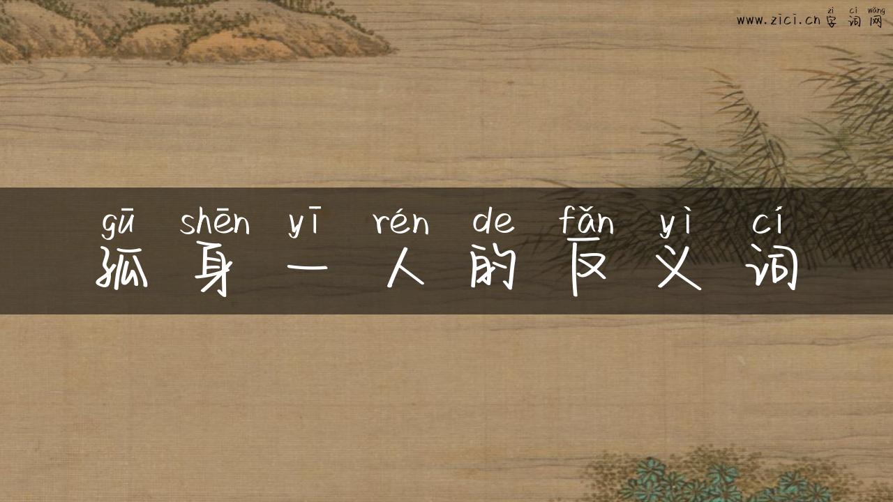 孤身一人的反义词