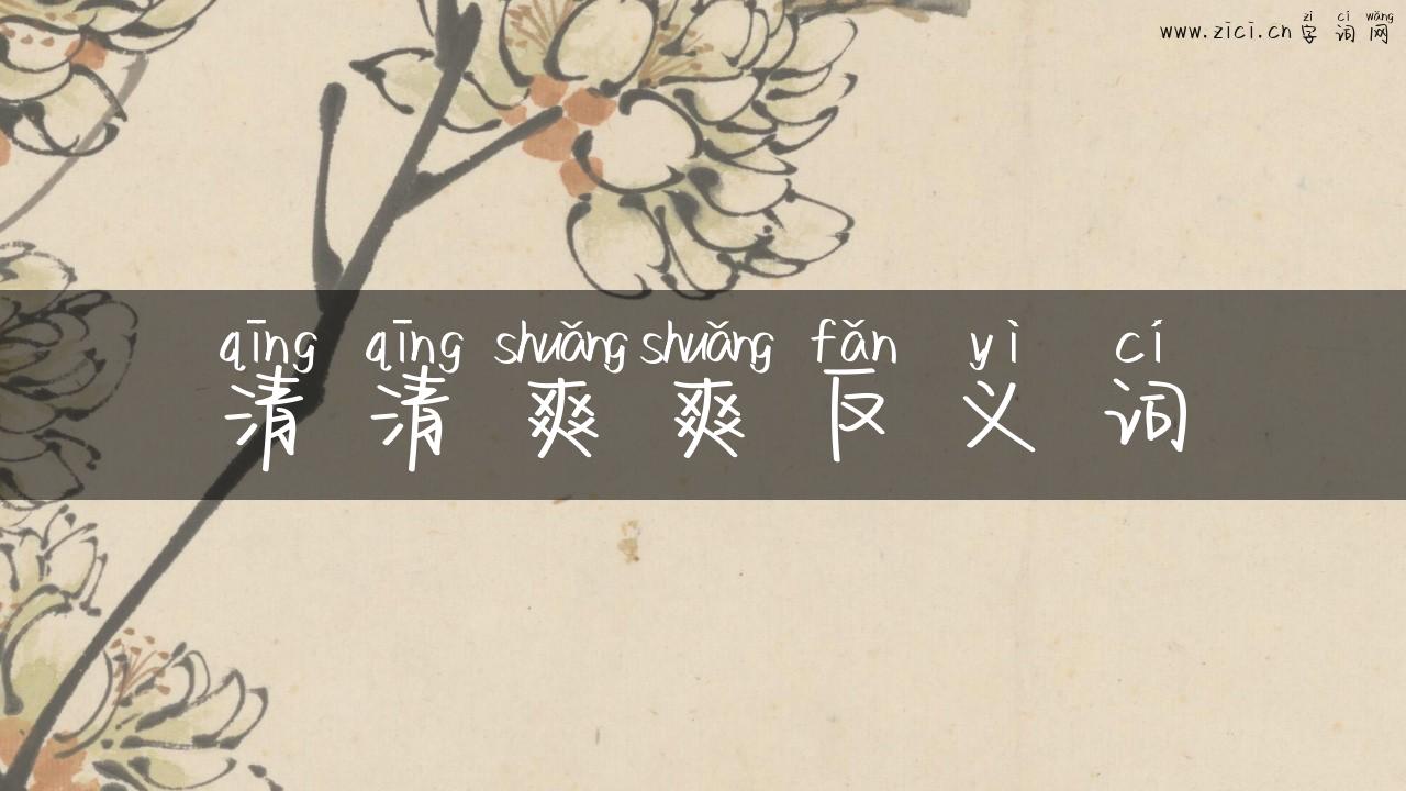 清清爽爽反义词