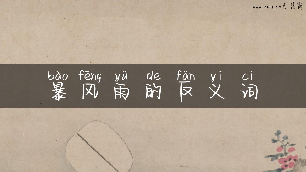 暴风雨的反义词