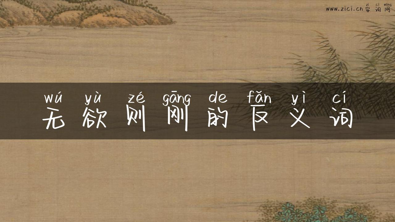 无欲则刚的反义词