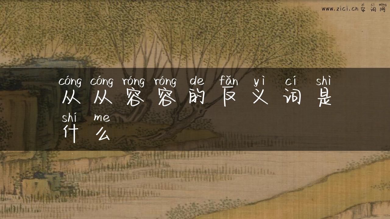 从从容容的反义词是什么