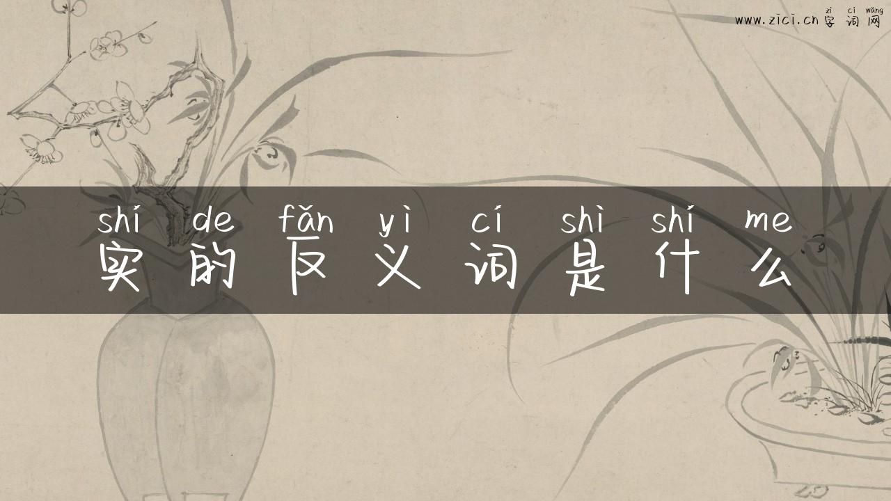 实的反义词是什么