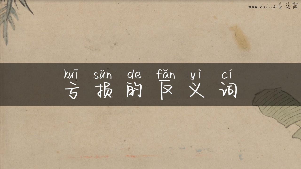 亏损的反义词