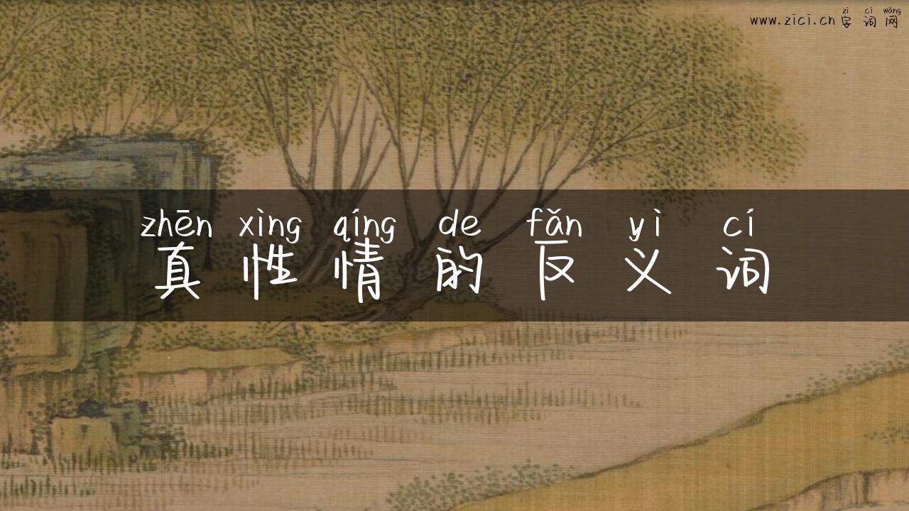 真性情的反义词