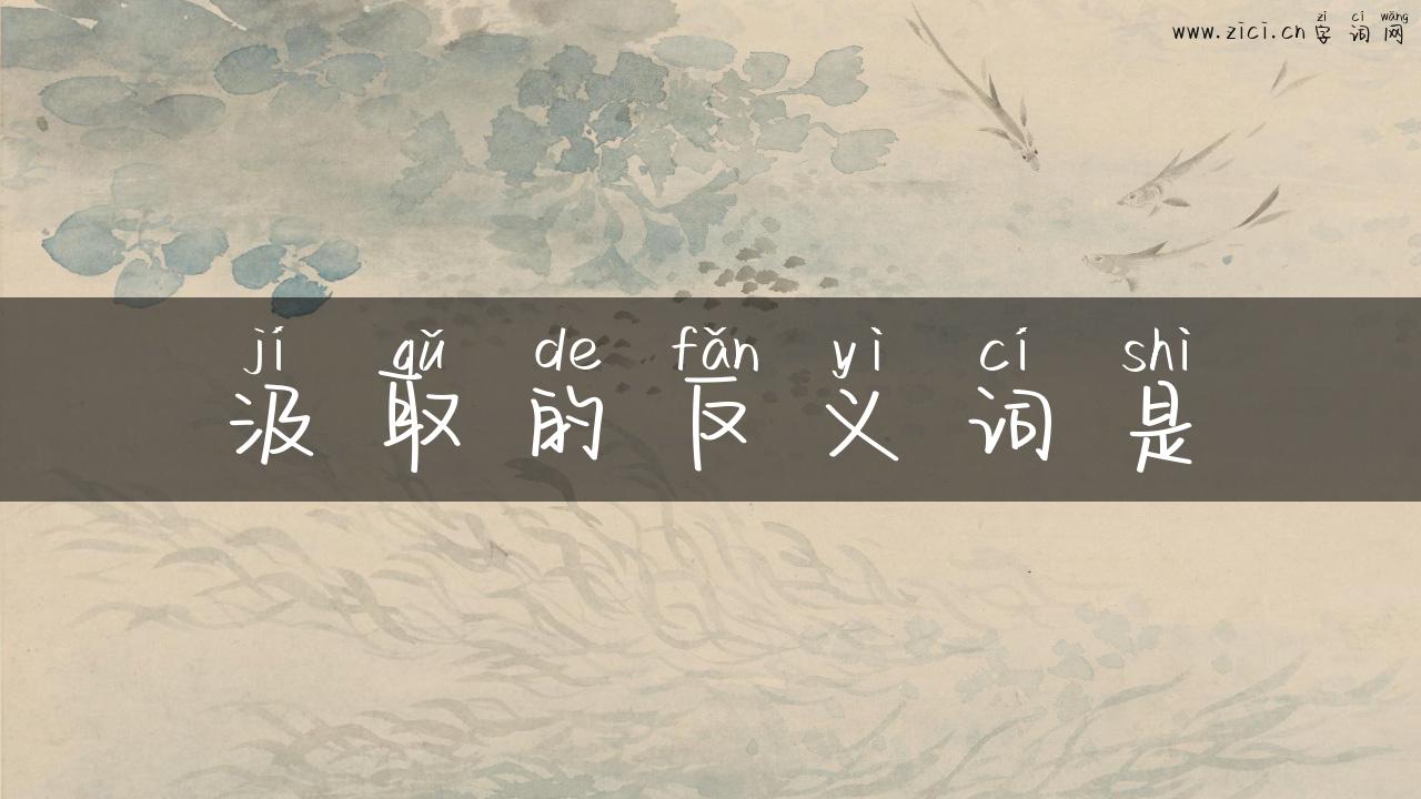 汲取的反义词是