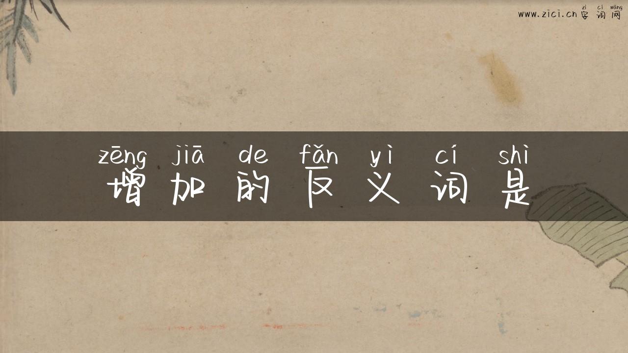 增加的反义词是
