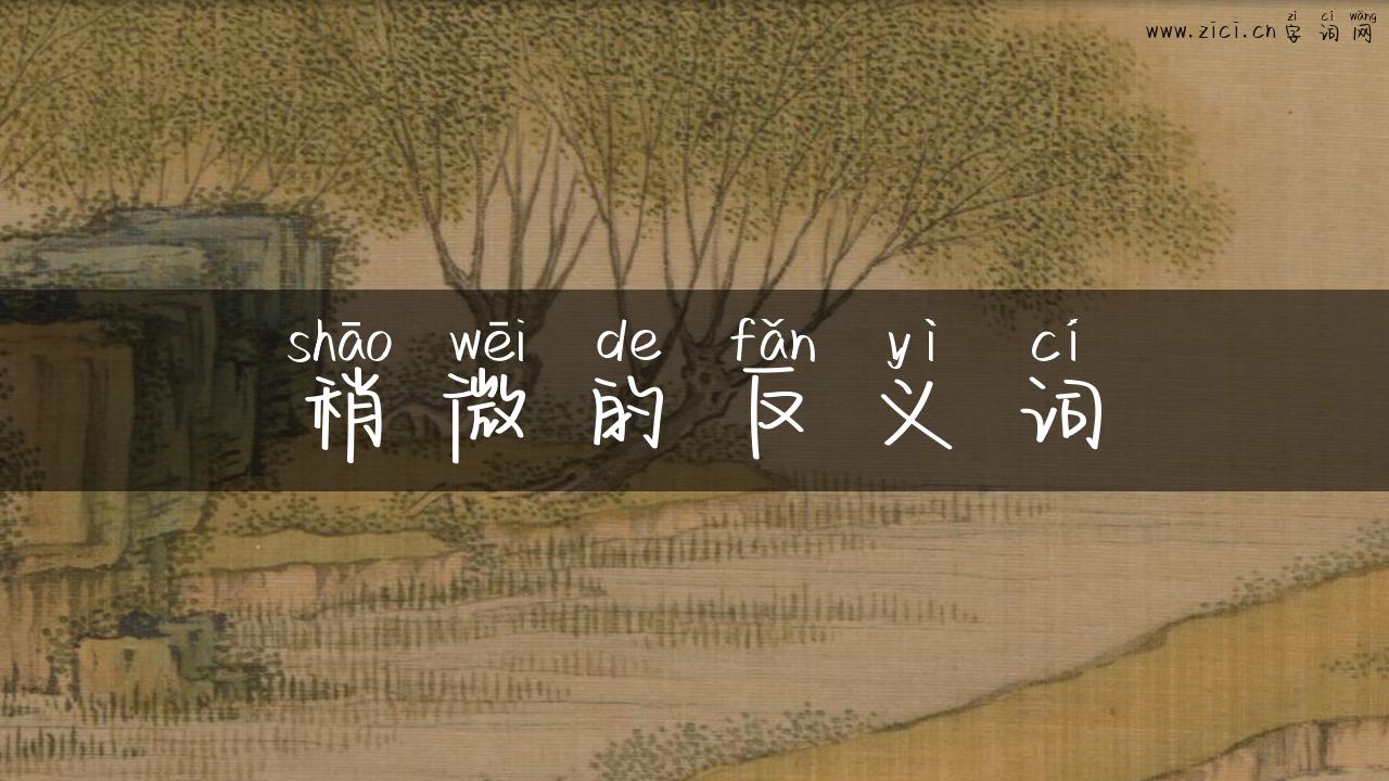 稍微的反义词