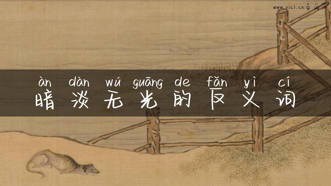 暗淡无光的反义词