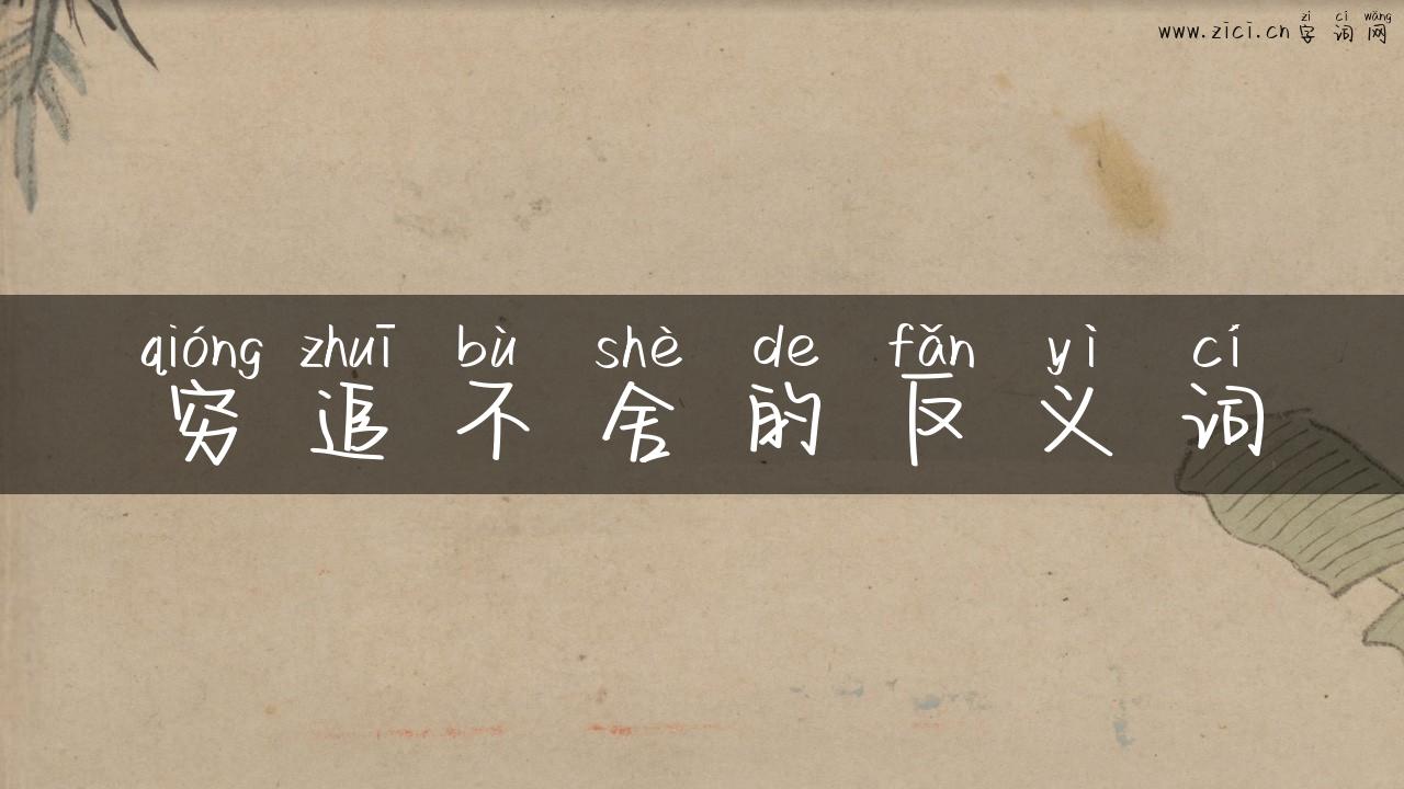 穷追不舍的反义词