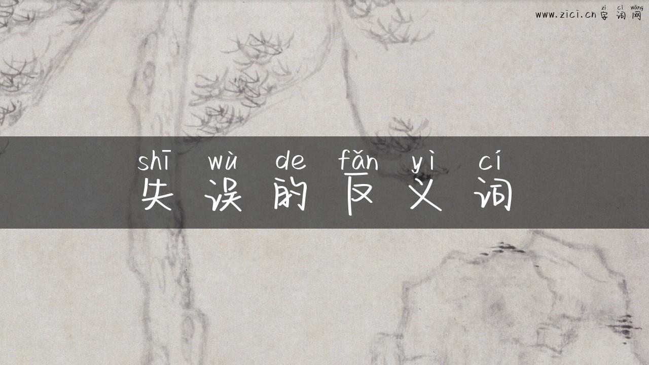 失误的反义词