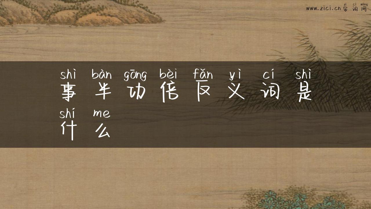 事半功倍反义词是什么