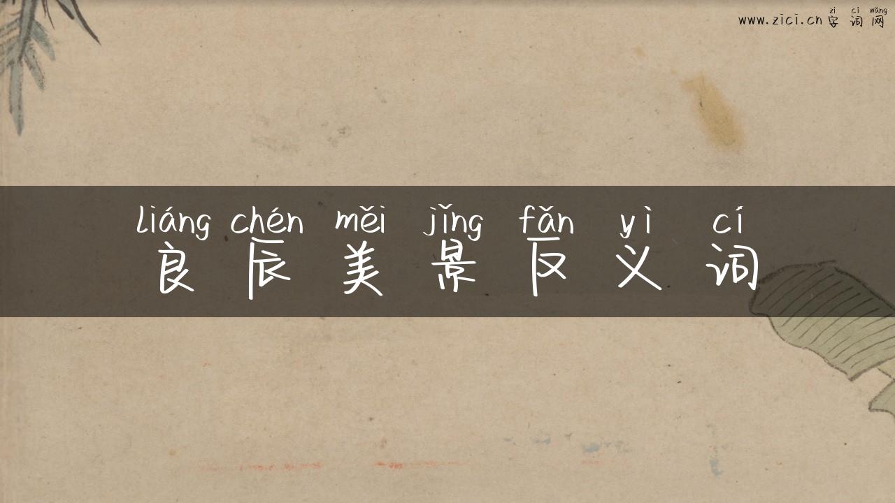 良辰美景反义词
