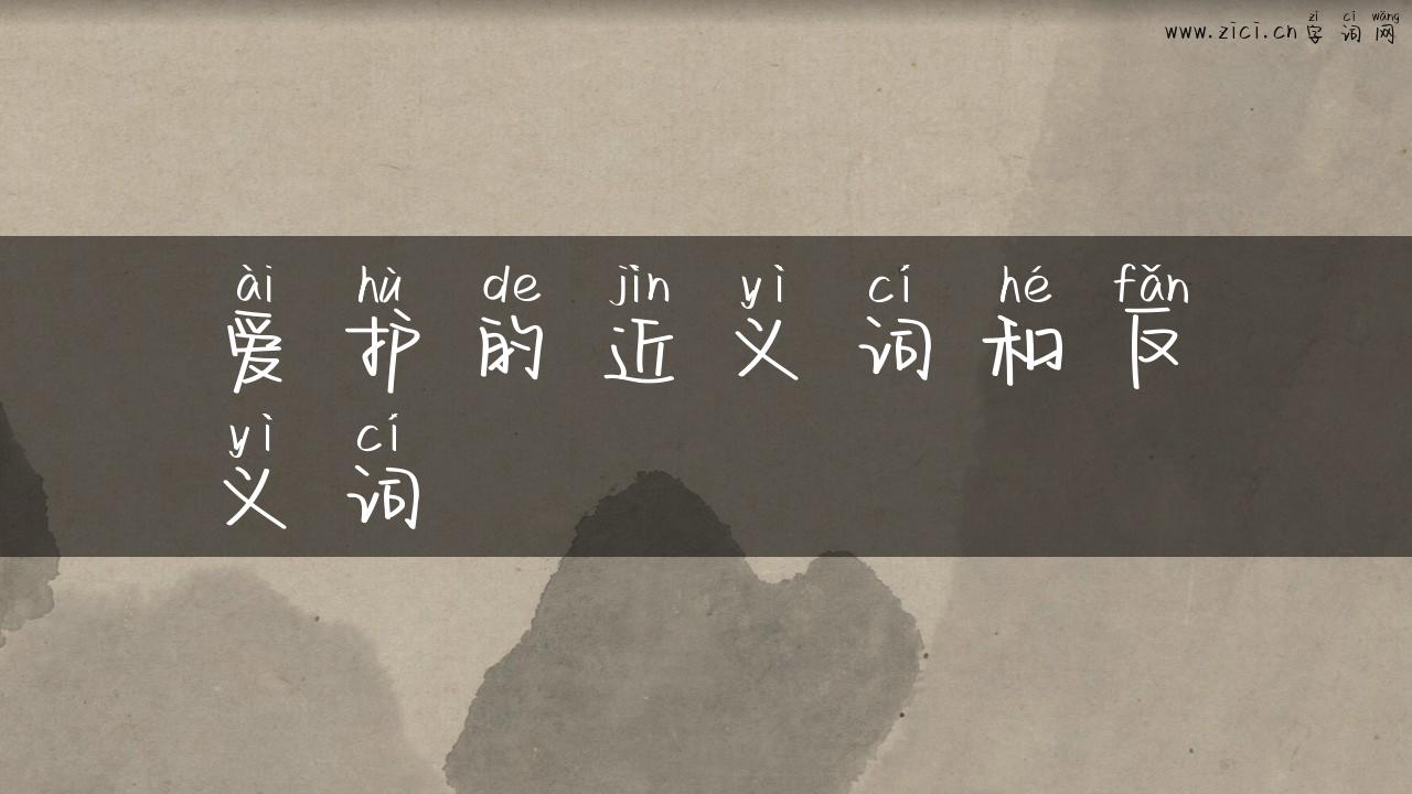 爱护的近义词和反义词