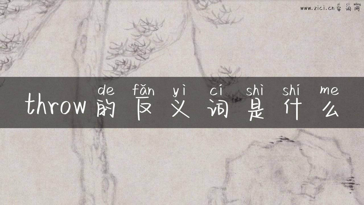 throw的反义词是什么