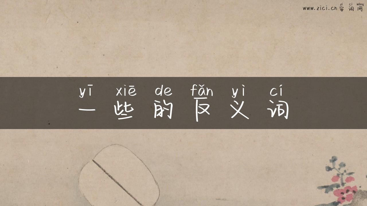 一些的反义词