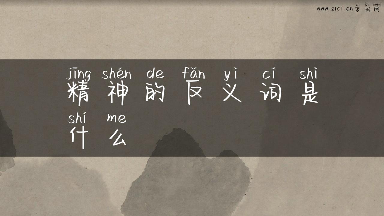 精神的反义词是什么