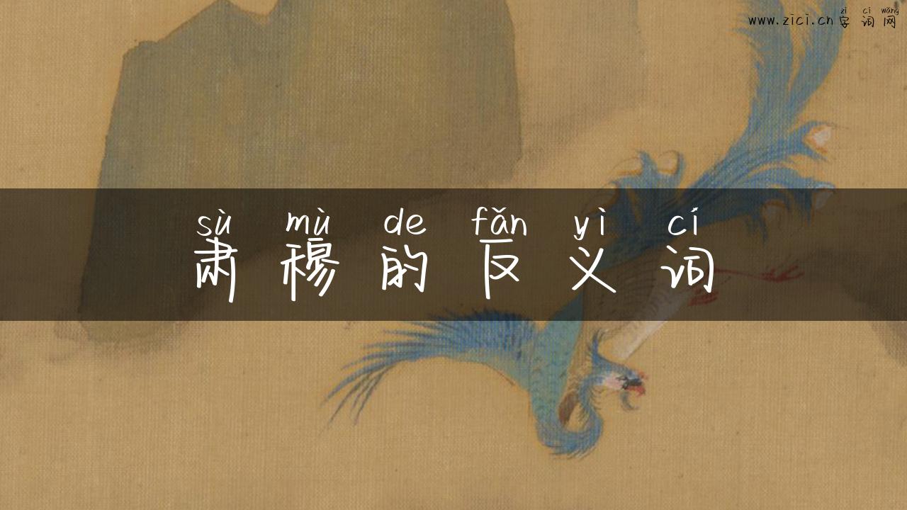 肃穆的反义词