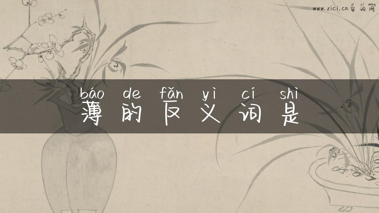 薄的反义词是