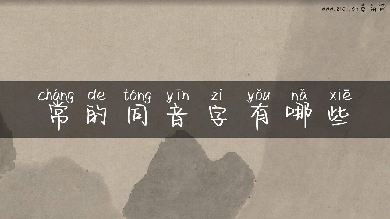 常的同音字有哪些
