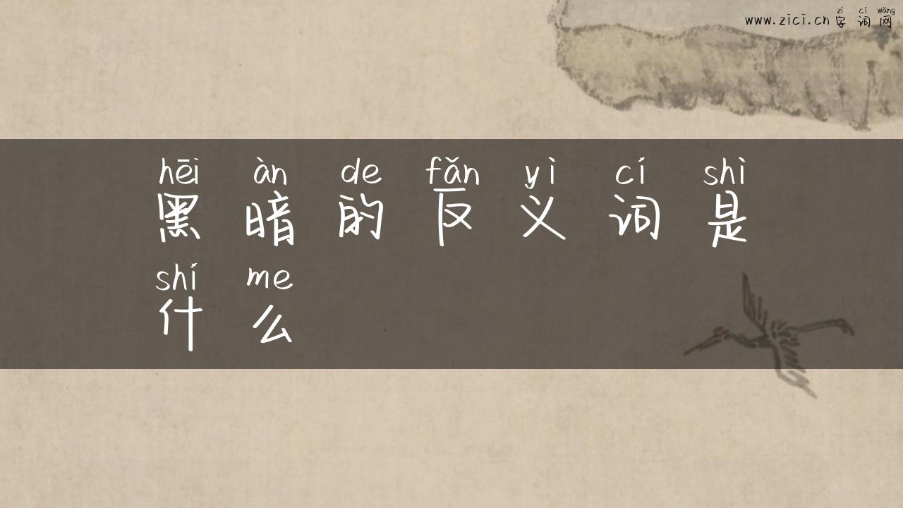 黑暗的反义词是什么