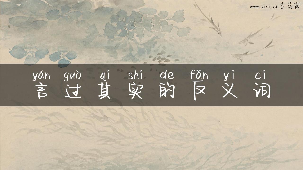 言过其实的反义词