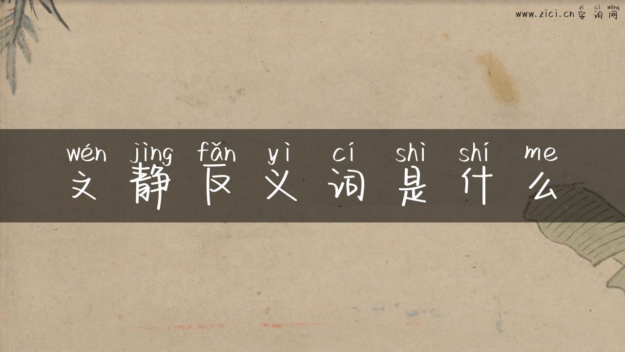 文静反义词是什么