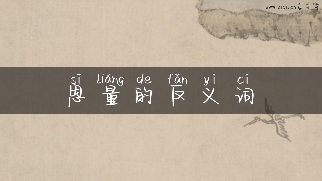思量的反义词