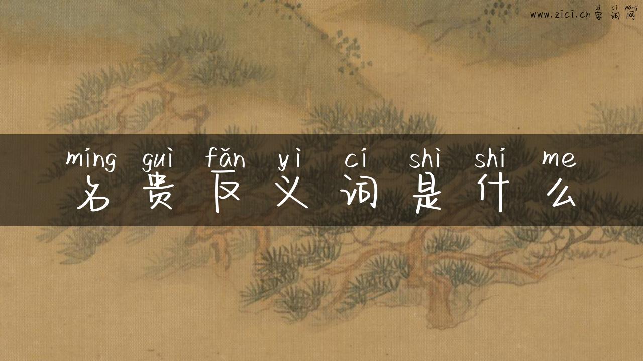 名贵反义词是什么