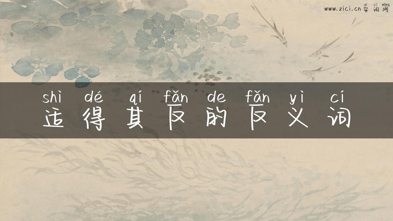 适得其反的反义词