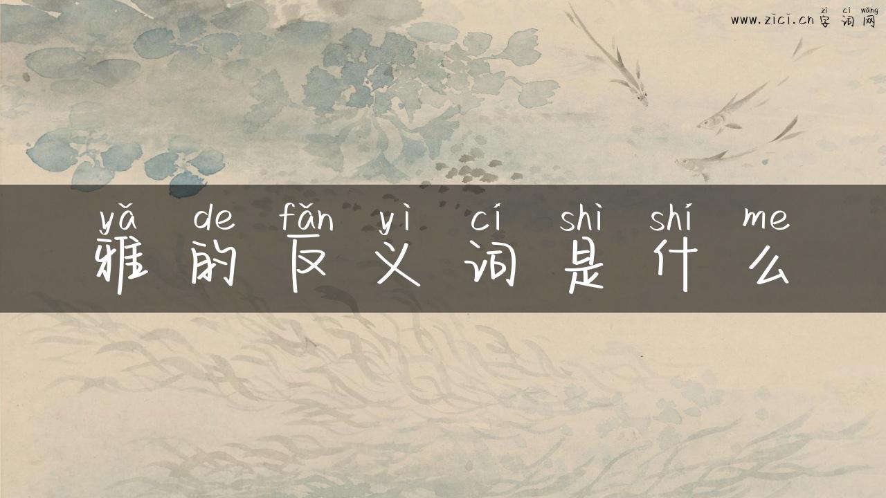雅的反义词是什么