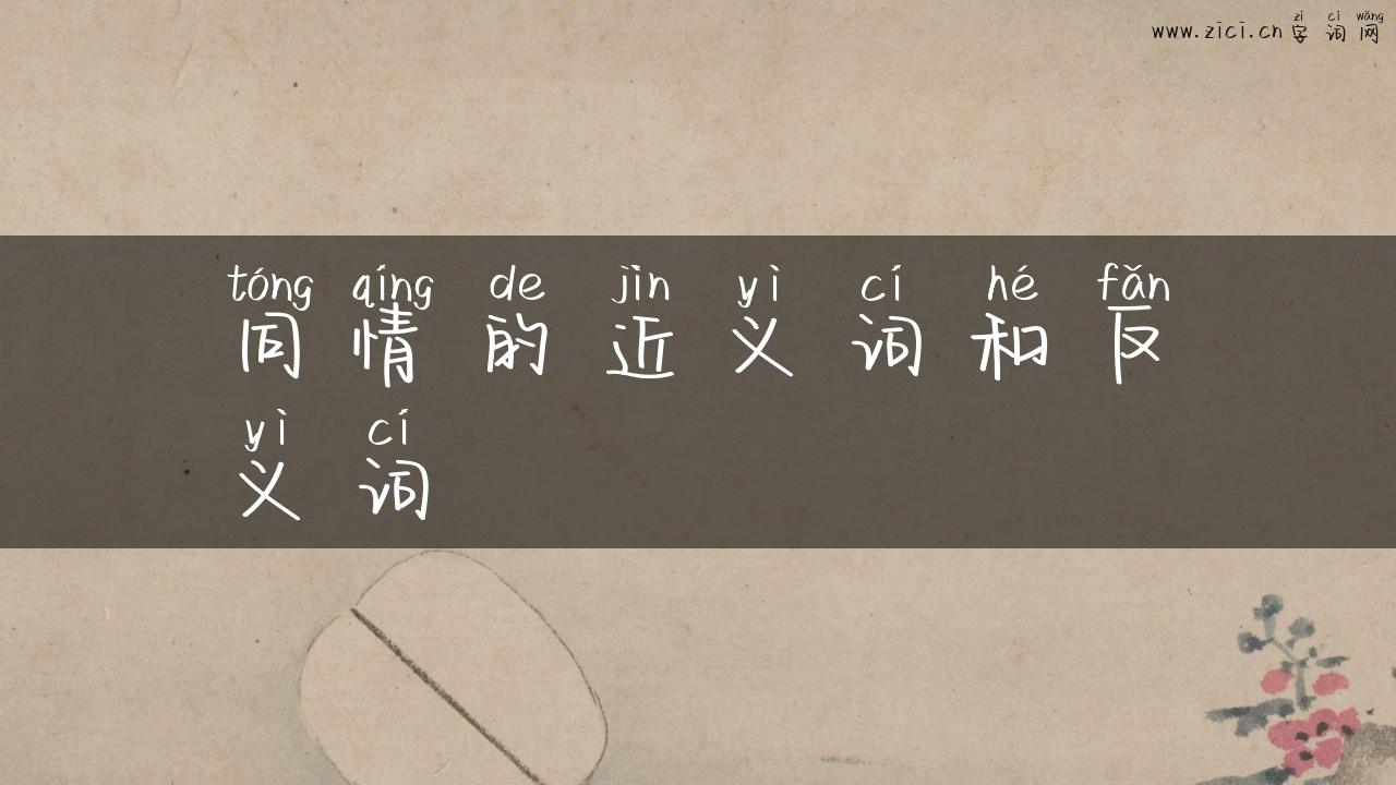 同情的近义词和反义词