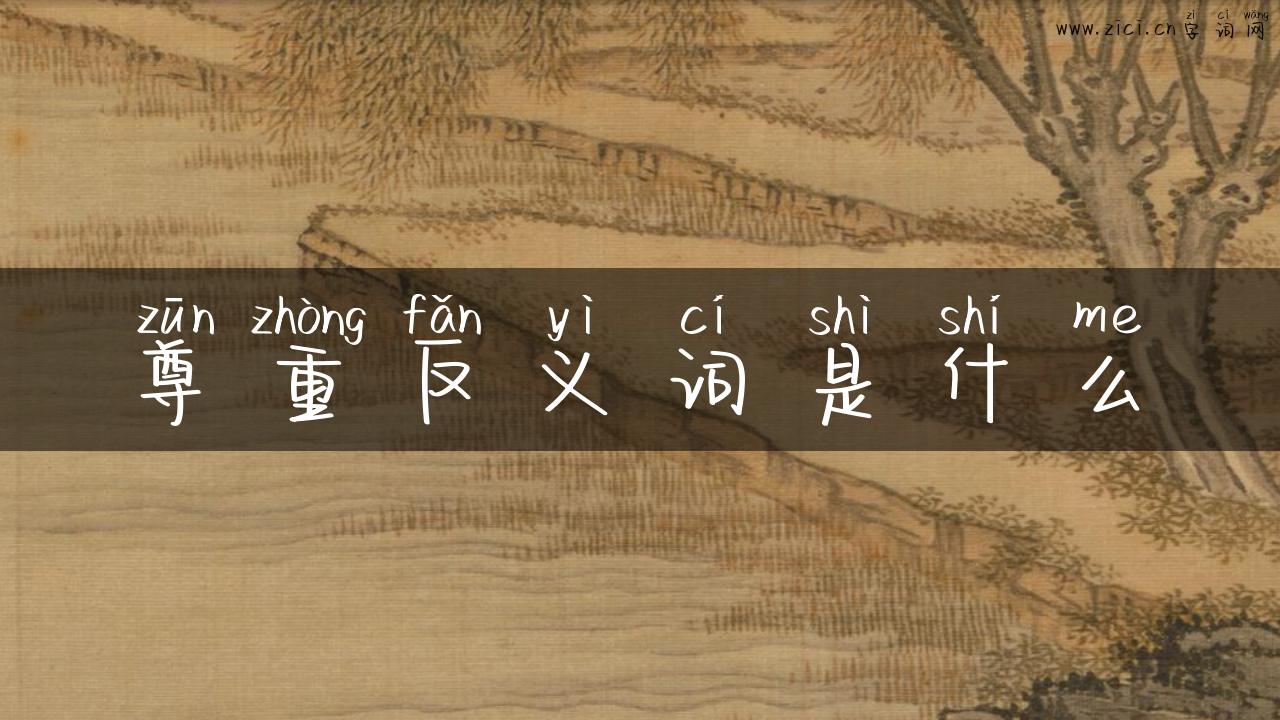 尊重反义词是什么