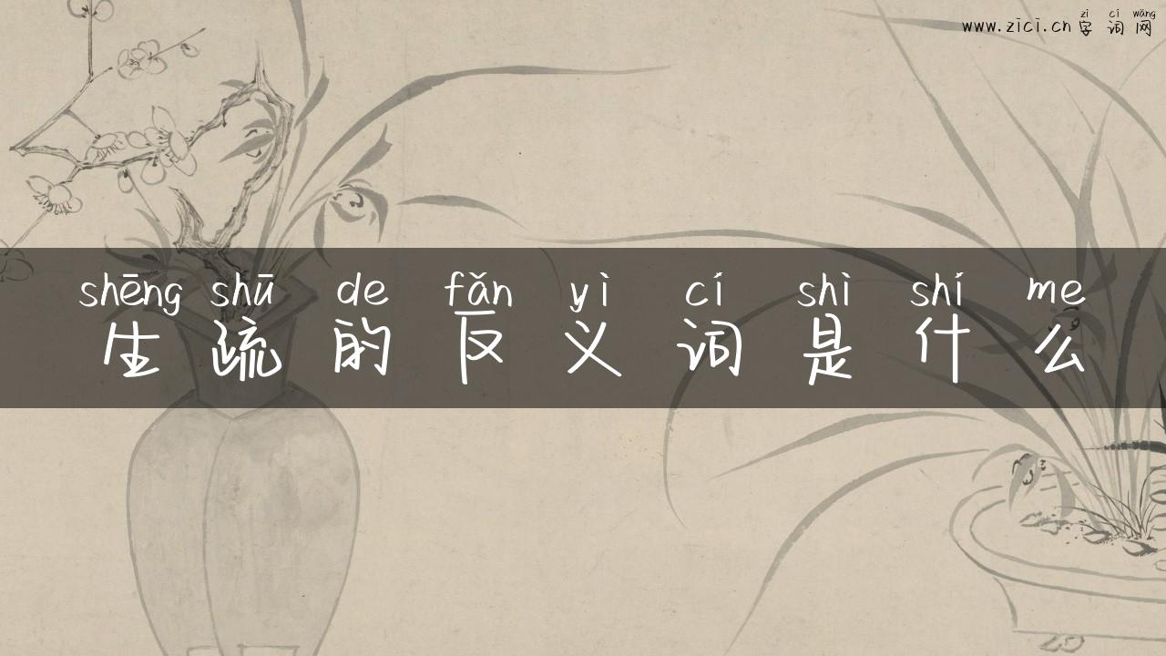 生疏的反义词是什么