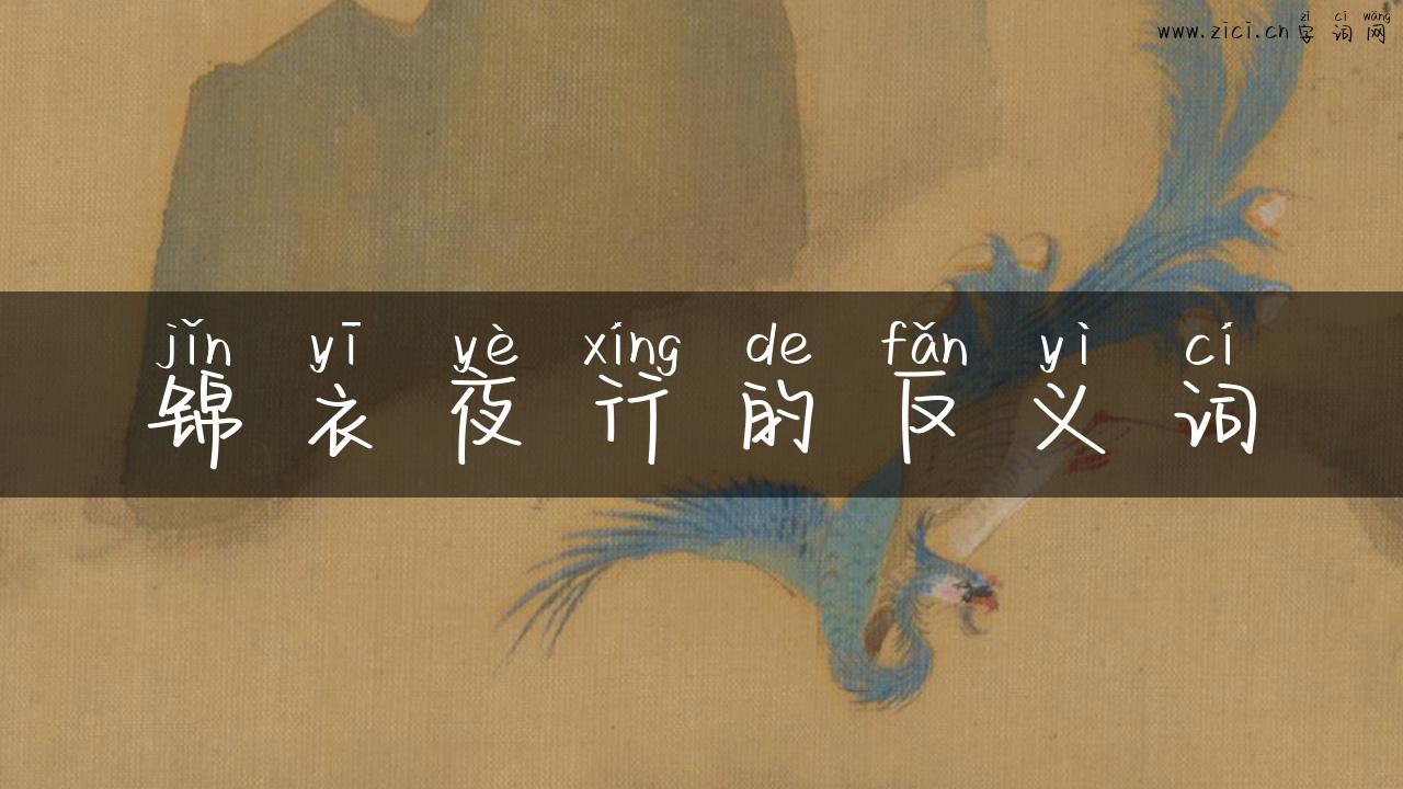 锦衣夜行的反义词