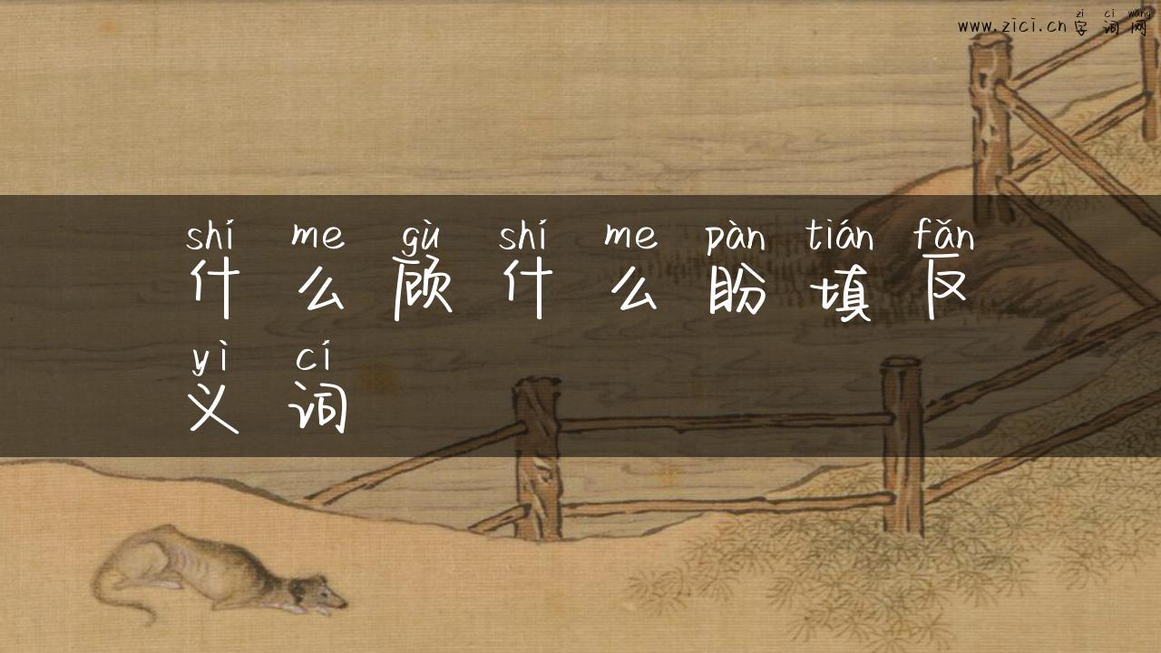什么顾什么盼填反义词