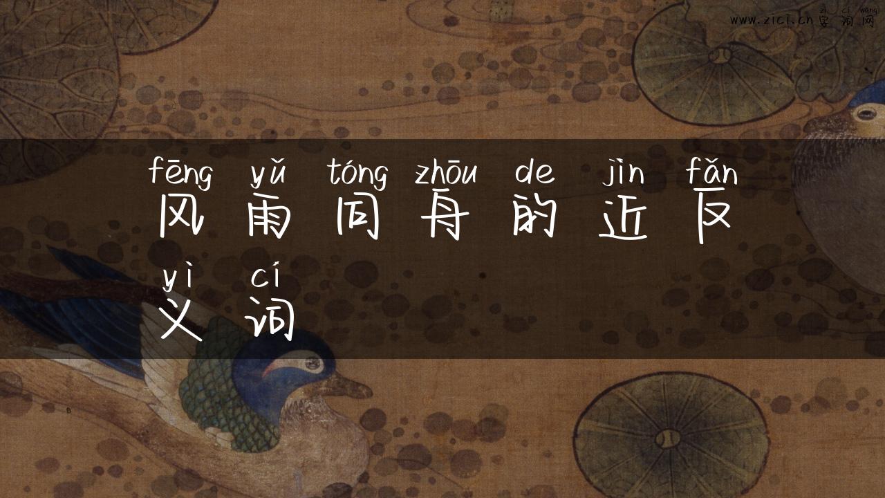 风雨同舟的近反义词