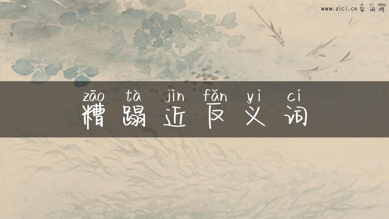 糟蹋近反义词