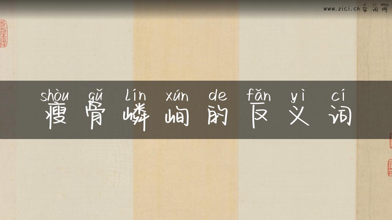 瘦骨嶙峋的反义词