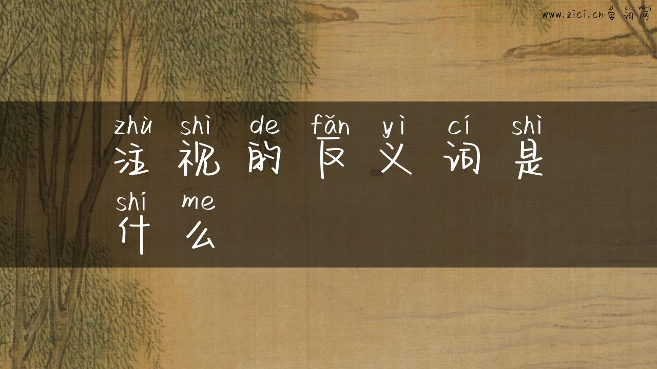 注视的反义词是什么