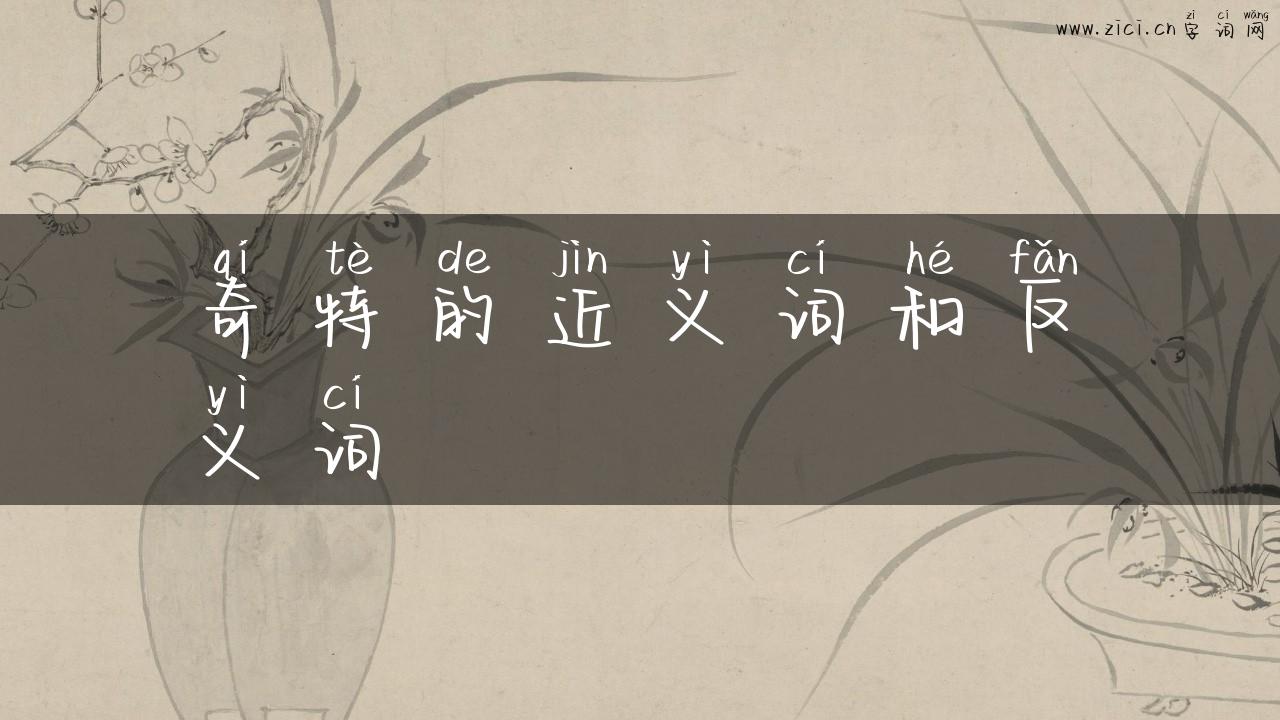 奇特的近义词和反义词