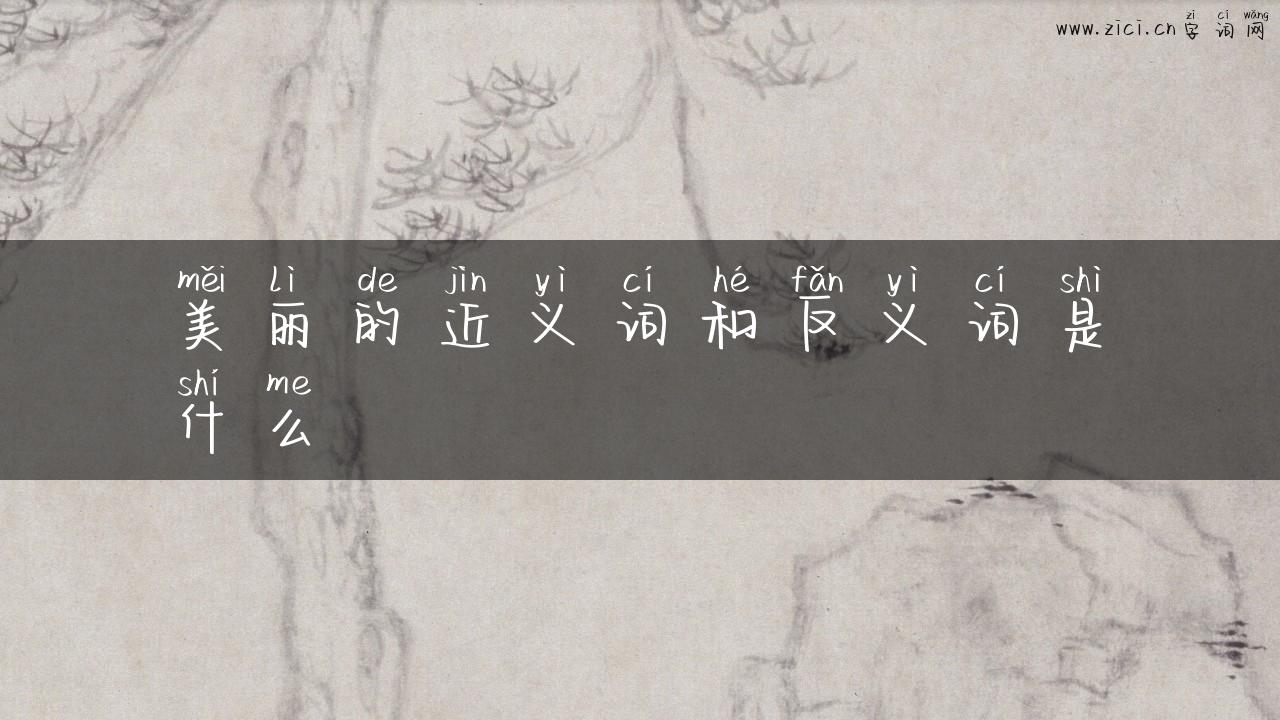 美丽的近义词和反义词是什么