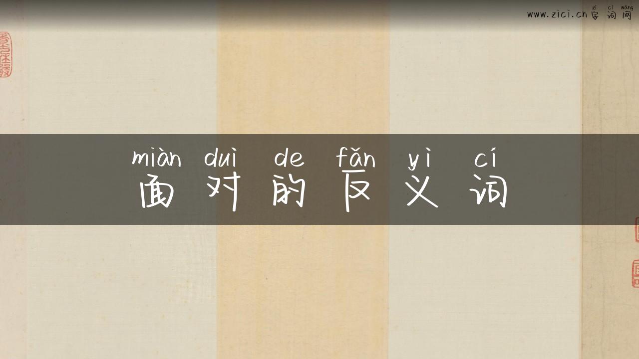 面对的反义词