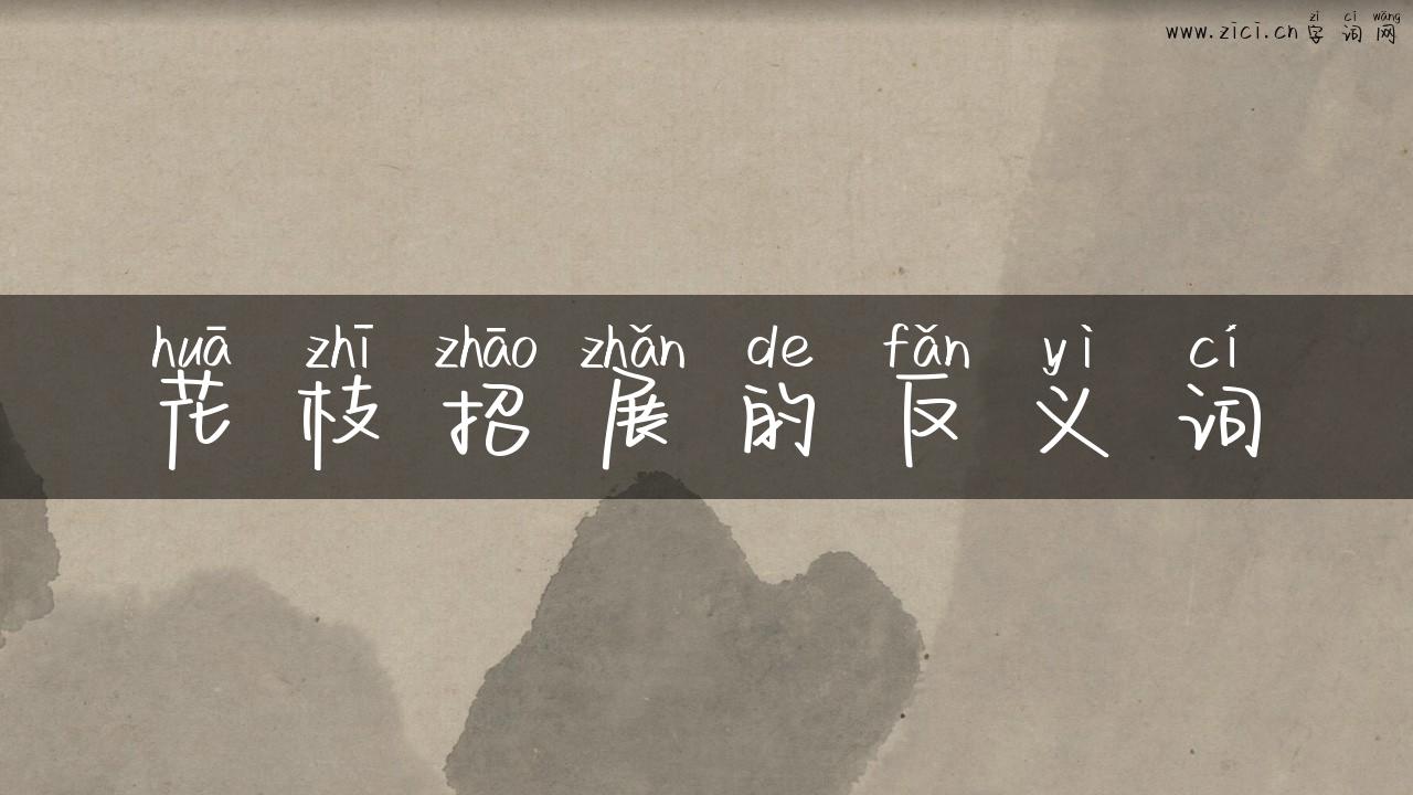 花枝招展的反义词